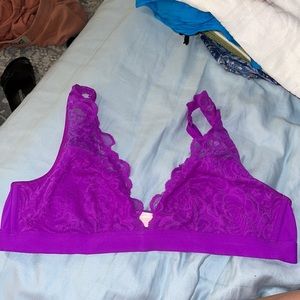 PINK Victoria’s secret purple lace bra size large